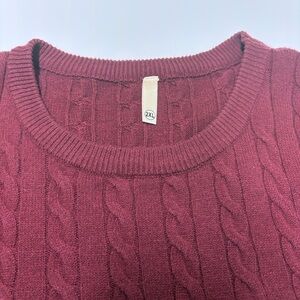 Amazon Men's Crewneck Sweater - Deep Red